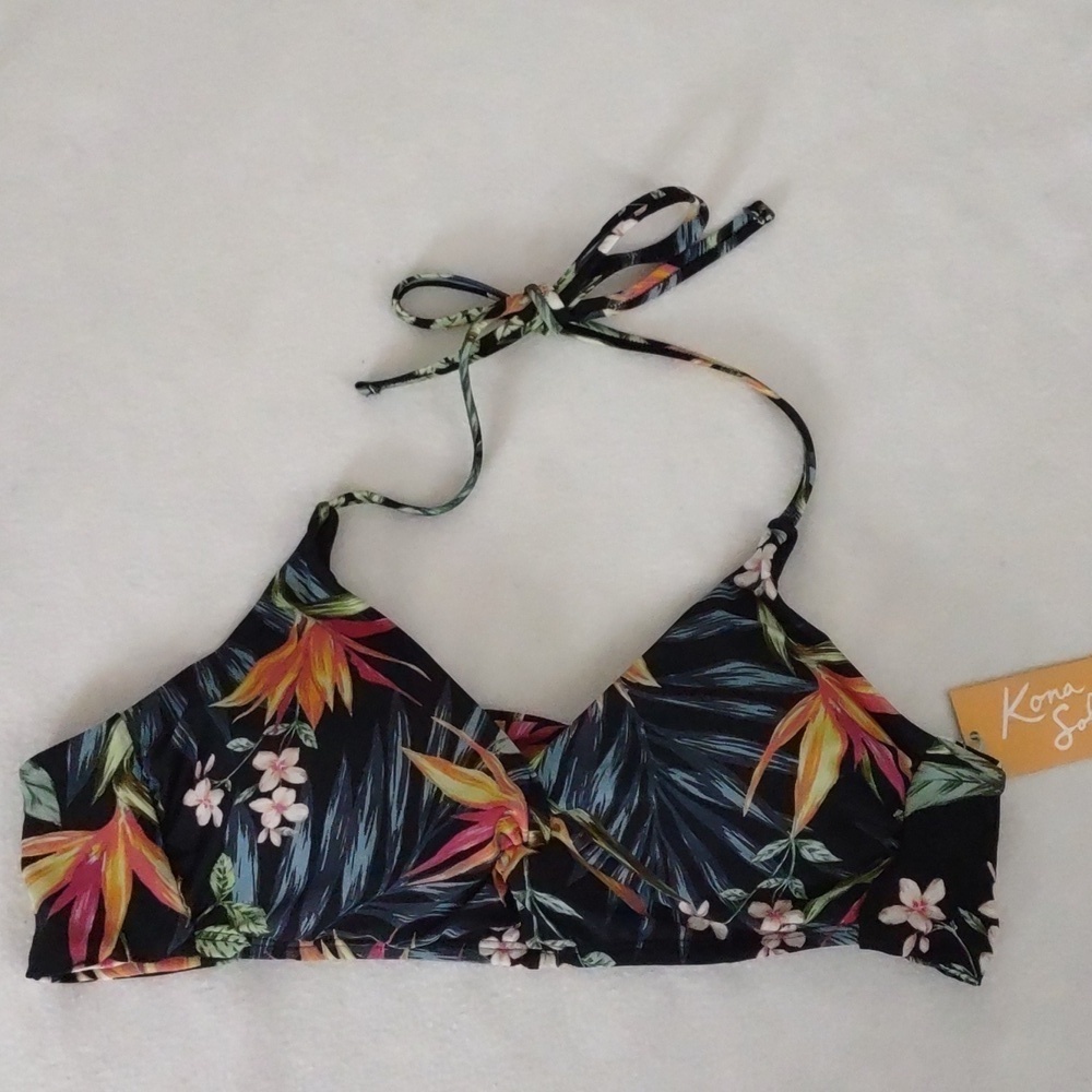 New Floral Bikini Top Size S